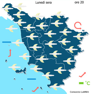 cielo oggi sera