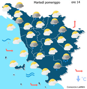 cielo domani pomeriggio