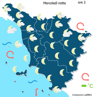 cielo dopodomani notte