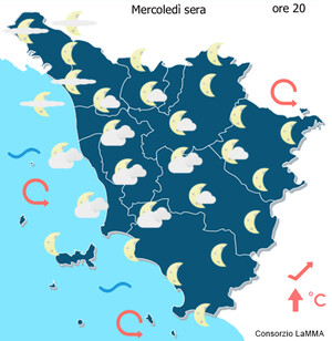 cielo dopodomani sera