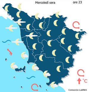 cielo dopodomani tarda sera