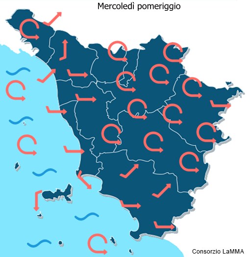 vento e mare dopodomani pomeriggio
