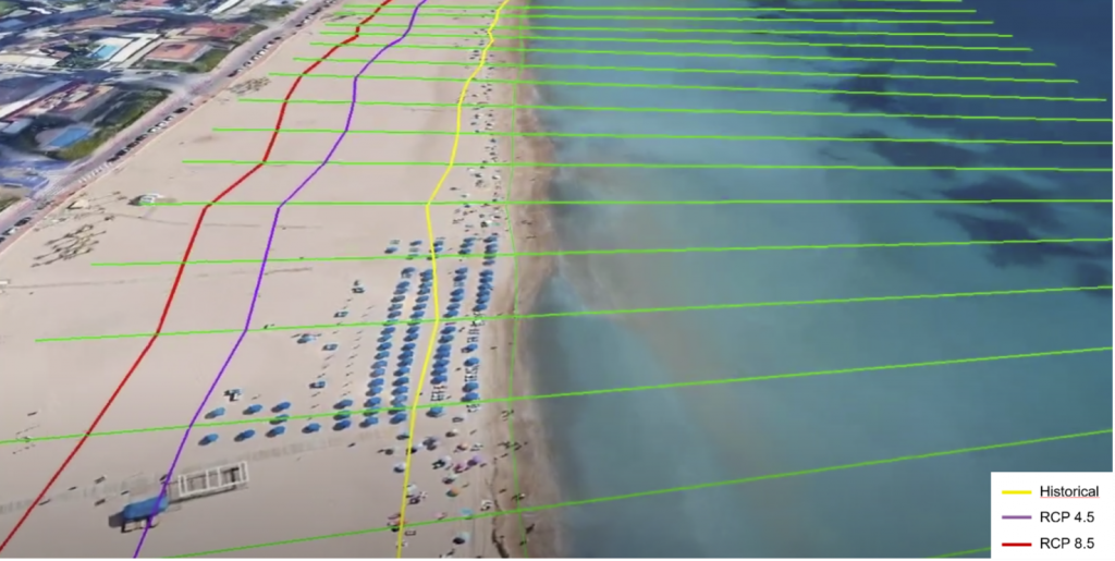 benidorm linea di riva erosione
