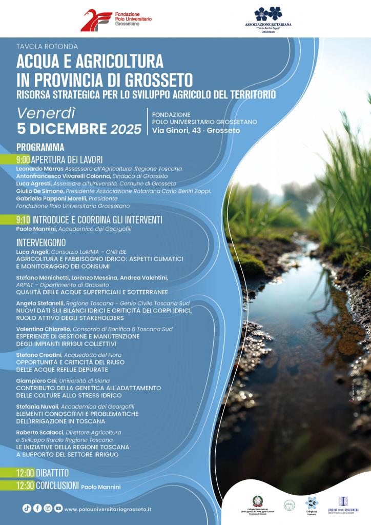 programma evento acqua 5 dicembre grosseto