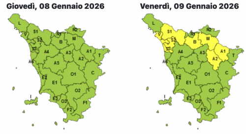 rischio idrogeologico 8 gennaio 2026